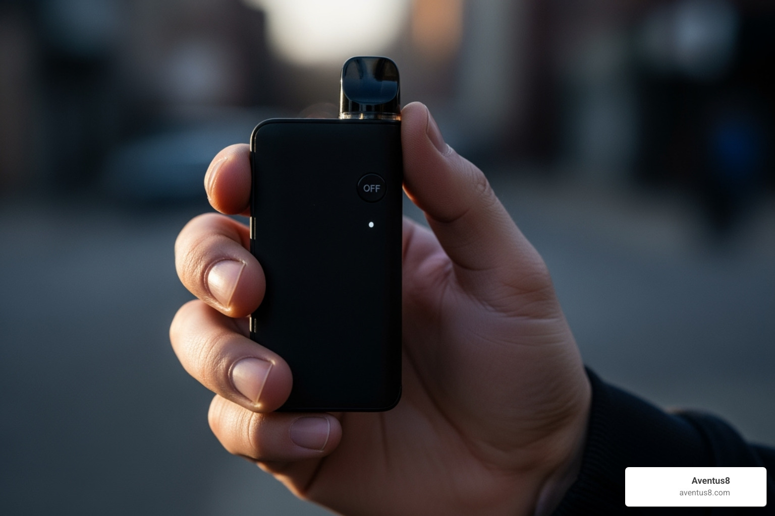 very small, compact vape pen held in a hand - Best budget vape pen