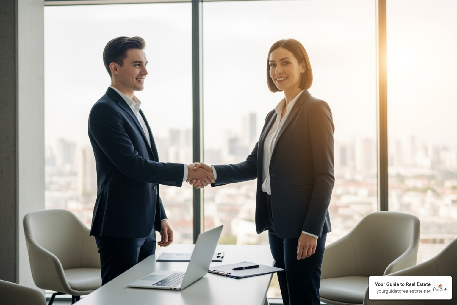 A person shaking hands with a recruiter, symbolizing a successful internship placement and career launch - finance internships