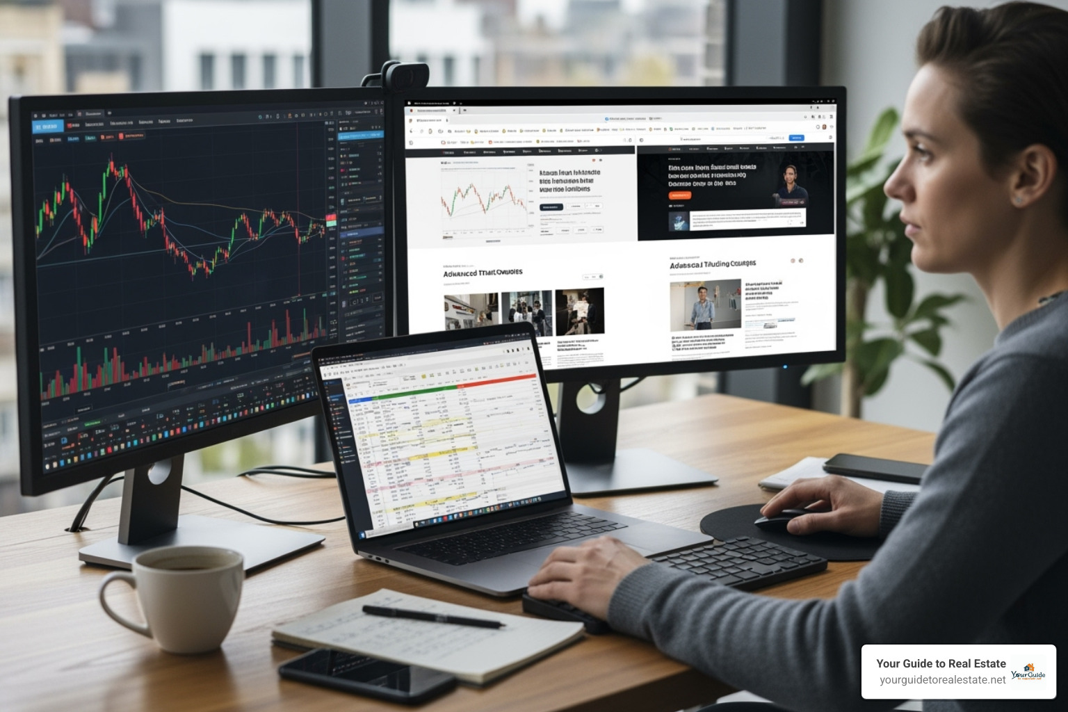 Person comparing different trading resources on a screen - tradevlog.site finance