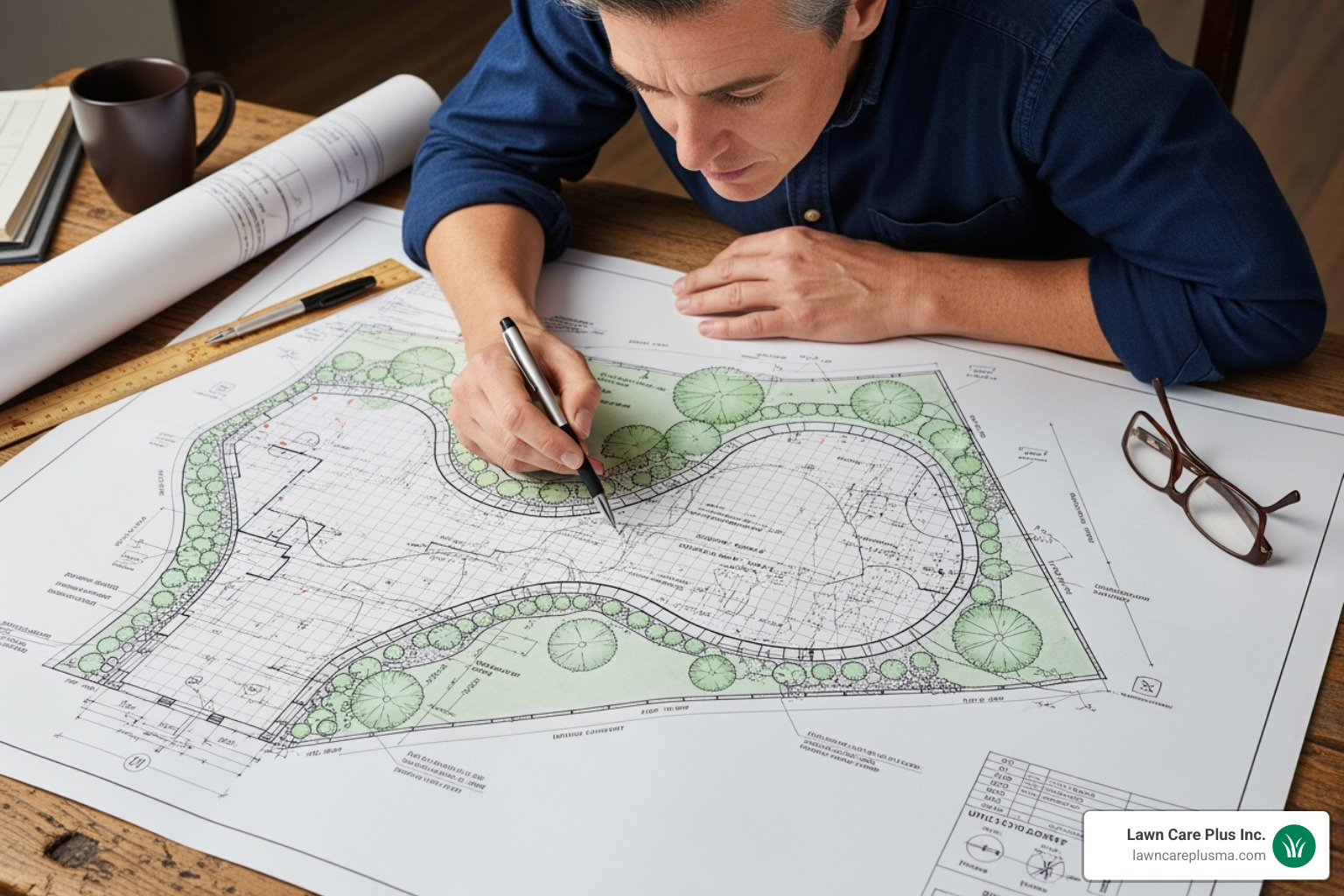 person reviewing a site plan for a driveway project - do i need a permit to replace an existing driveway