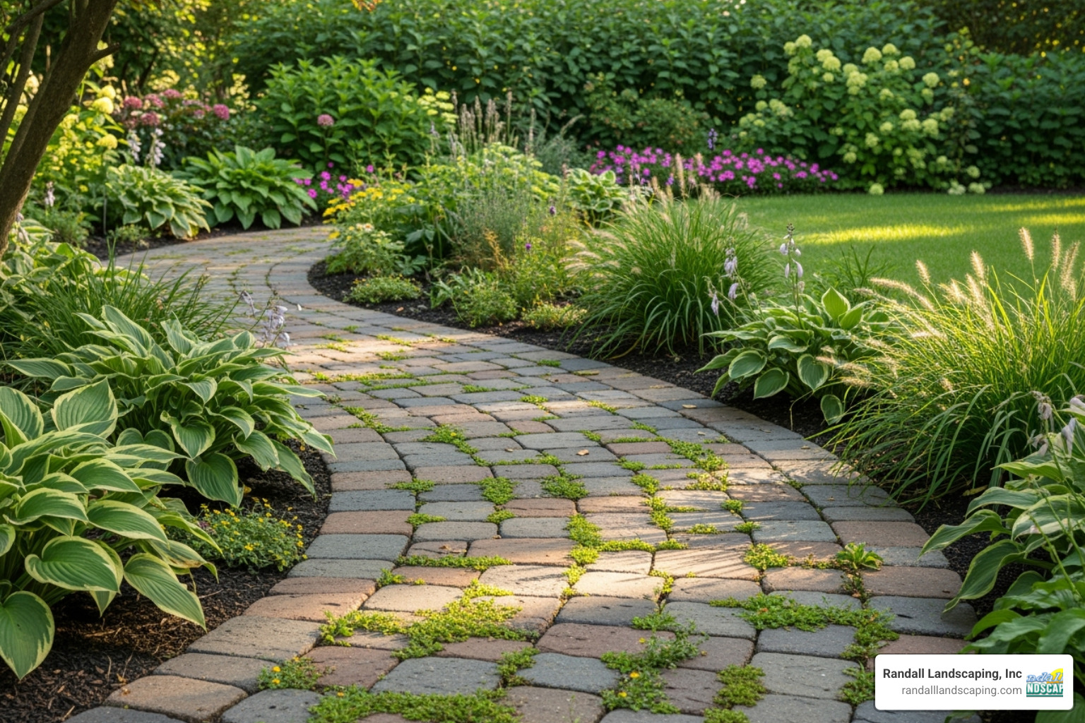 Walkway made from recycled pavers - Sustainable landscape design