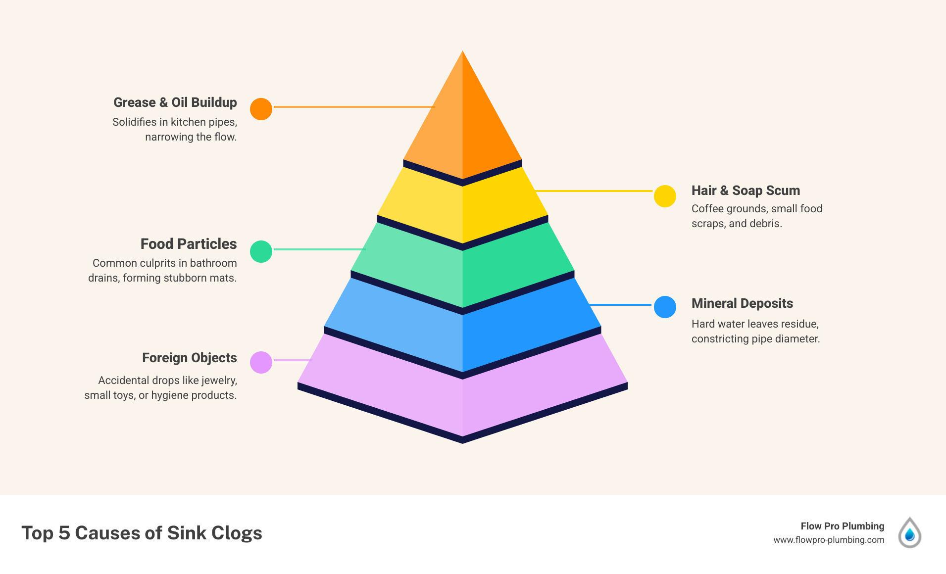 kitchen sink clog diagram grease food particles