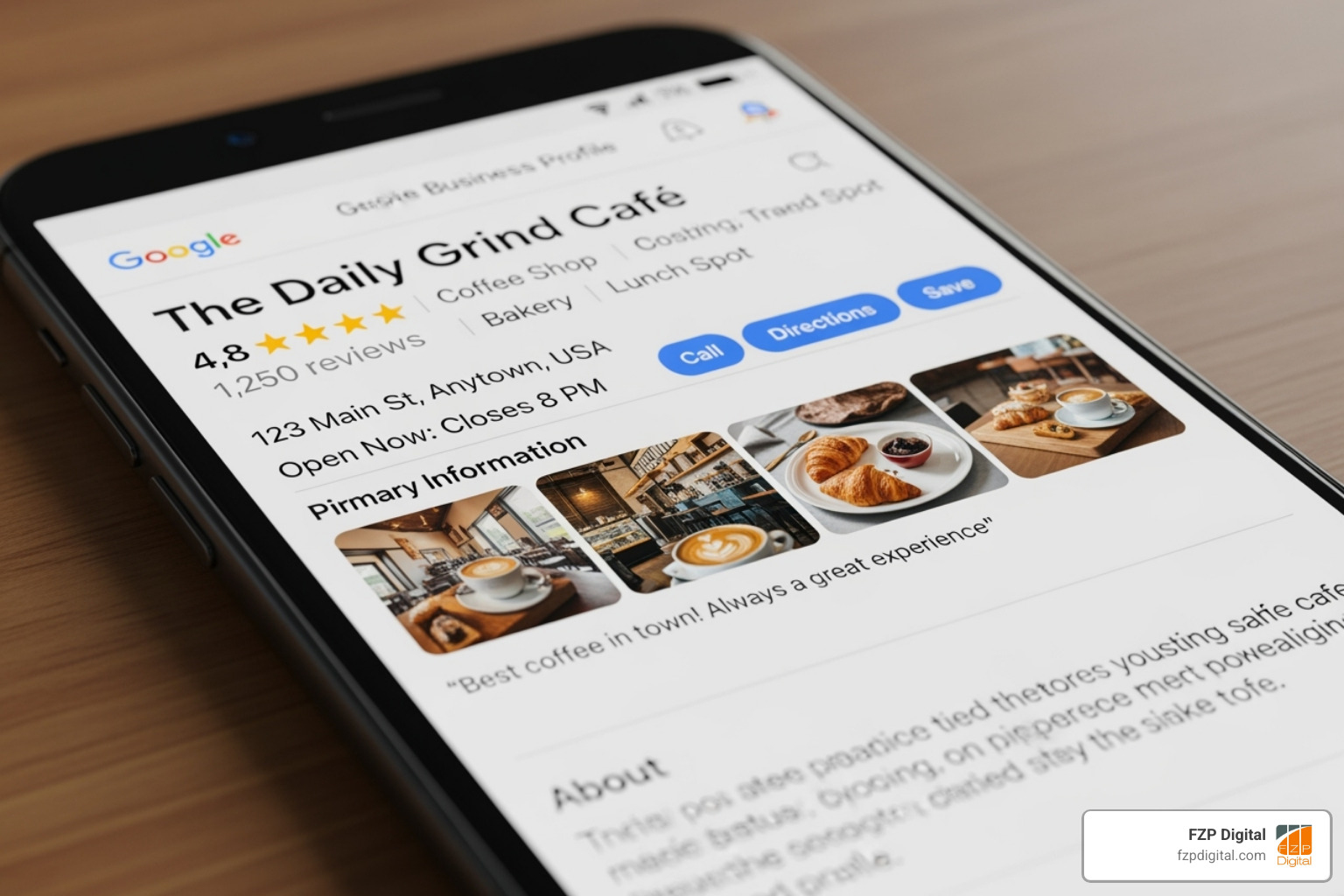 well-optimized Google Business Profile on a phone screen - philadelphia search engine optimization well-optimized Google Business Profile on a phone screen - philadelphia search engine optimization