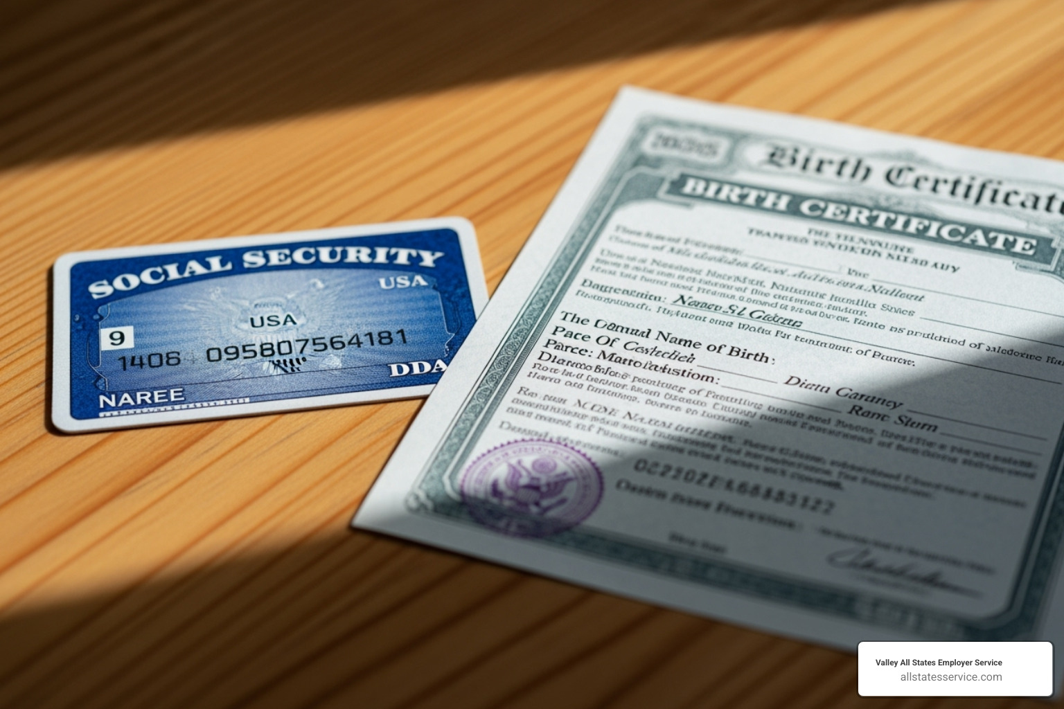 Social Security card and birth certificate - federal i9 documents Social Security card and birth certificate - federal i9 documents