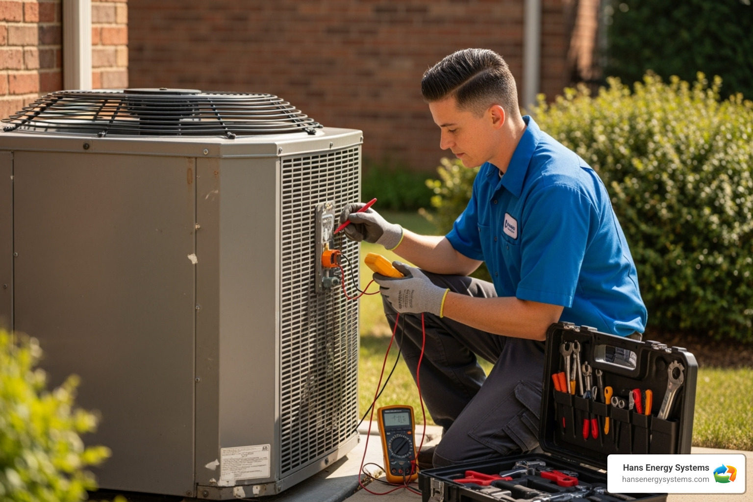 a technician servicing an outdoor HVAC unit - HVAC maintenance Poway a technician servicing an outdoor HVAC unit - HVAC maintenance Poway