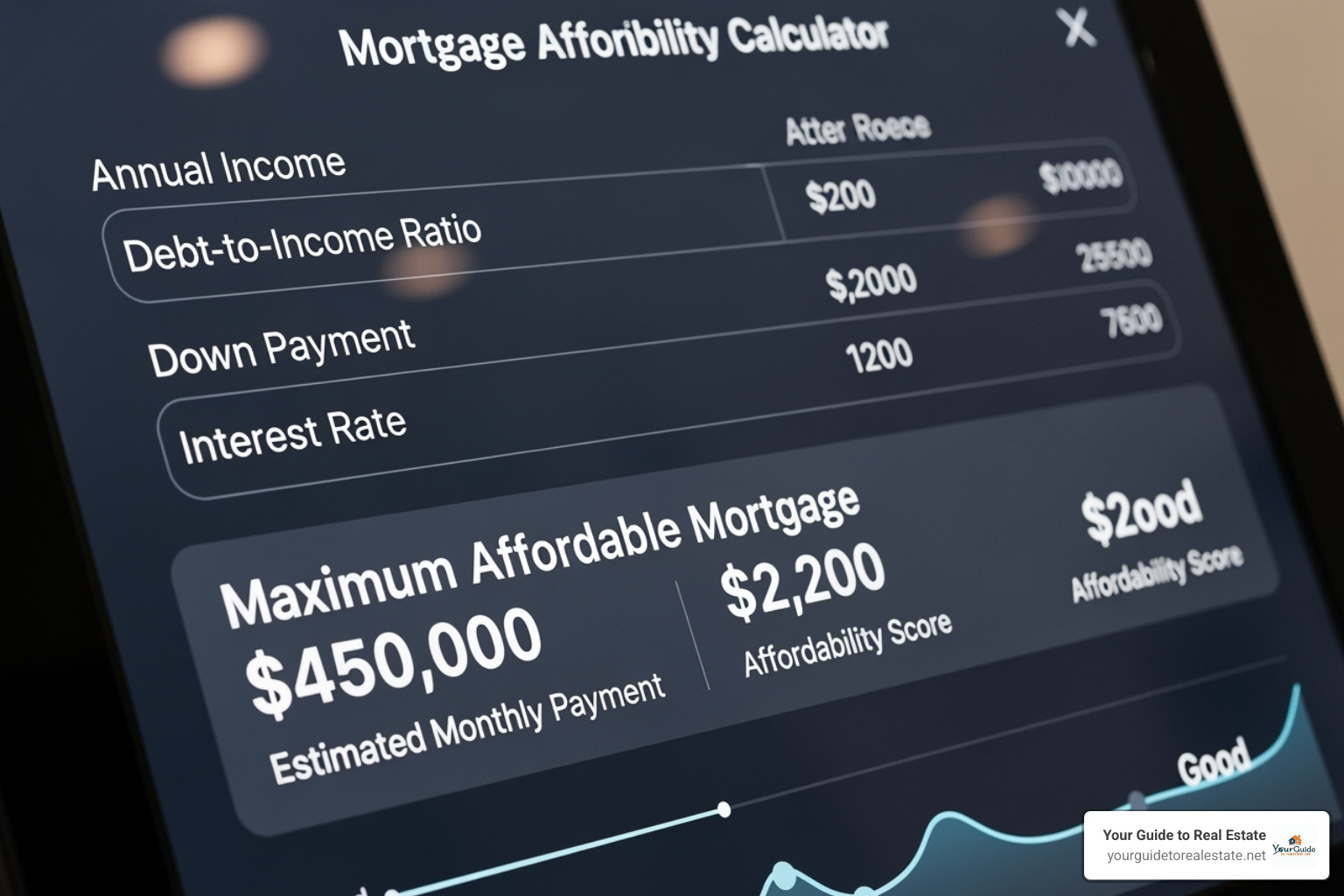 Mortgage affordability calculator screen - i make $70,000 a year how much house can i afford