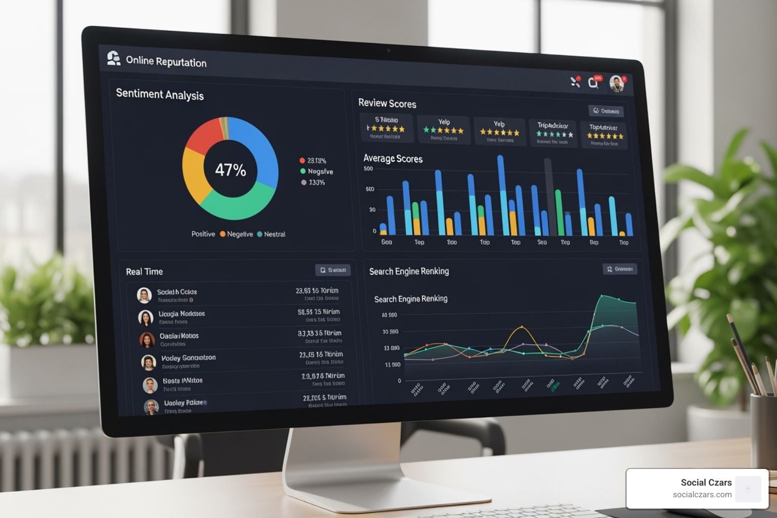 dashboard of reputation management services - online reputation management new york city