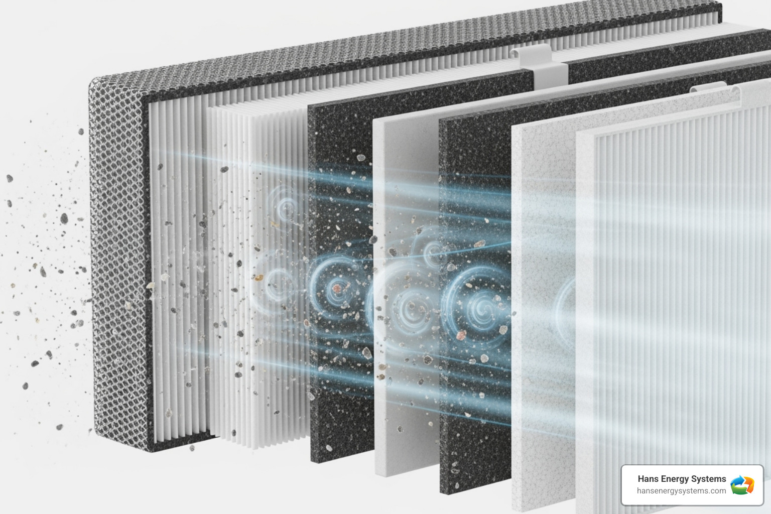 air passing through a multi-layer mini-split filter - mini split installation poway