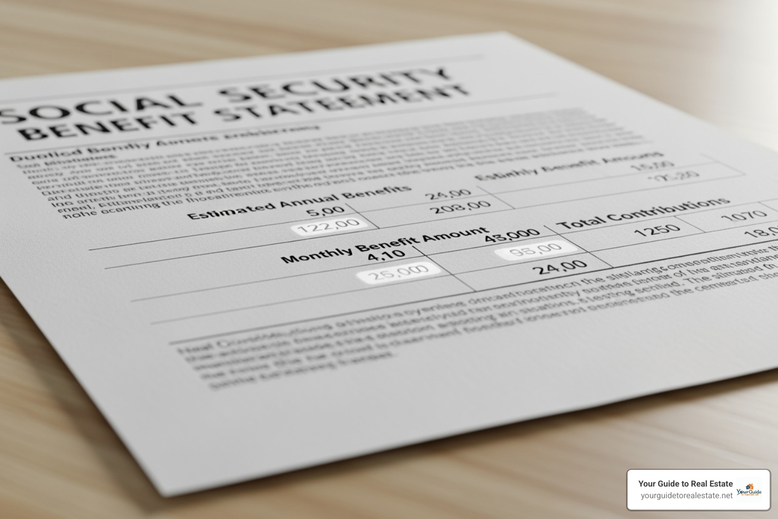 Social Security benefit statement with highlighted numbers - what changes are coming to social security in 2025