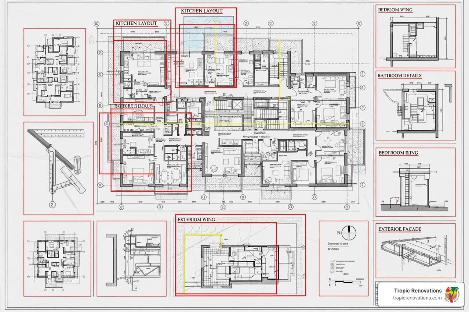 blueprint broken into smaller sections - How to get started?