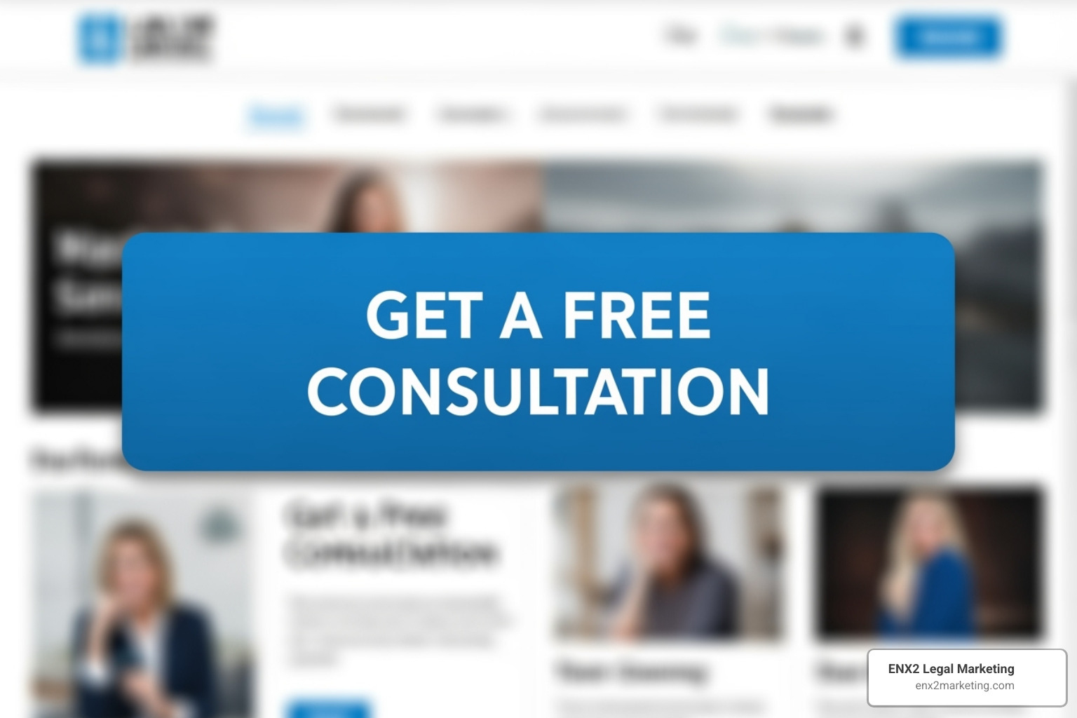 A prominent and clear call-to-action button on a law firm website - website design for lawyers