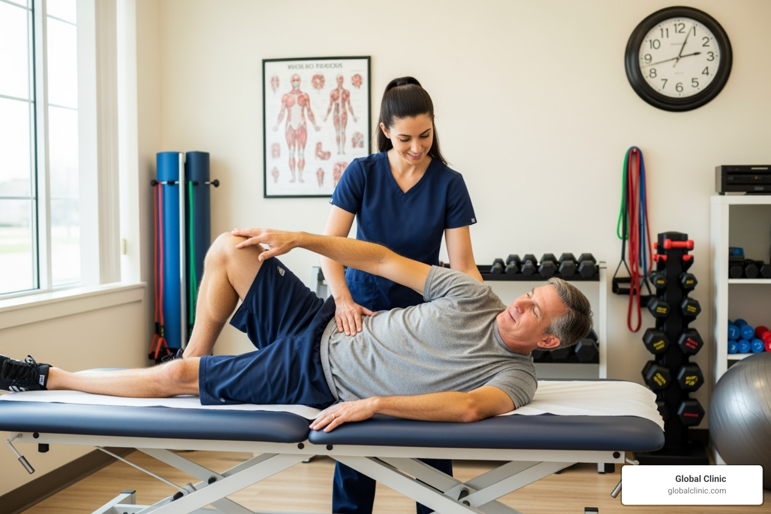 physical therapist working with patient - lower back pain treatment near me physical therapist working with patient - lower back pain treatment near me