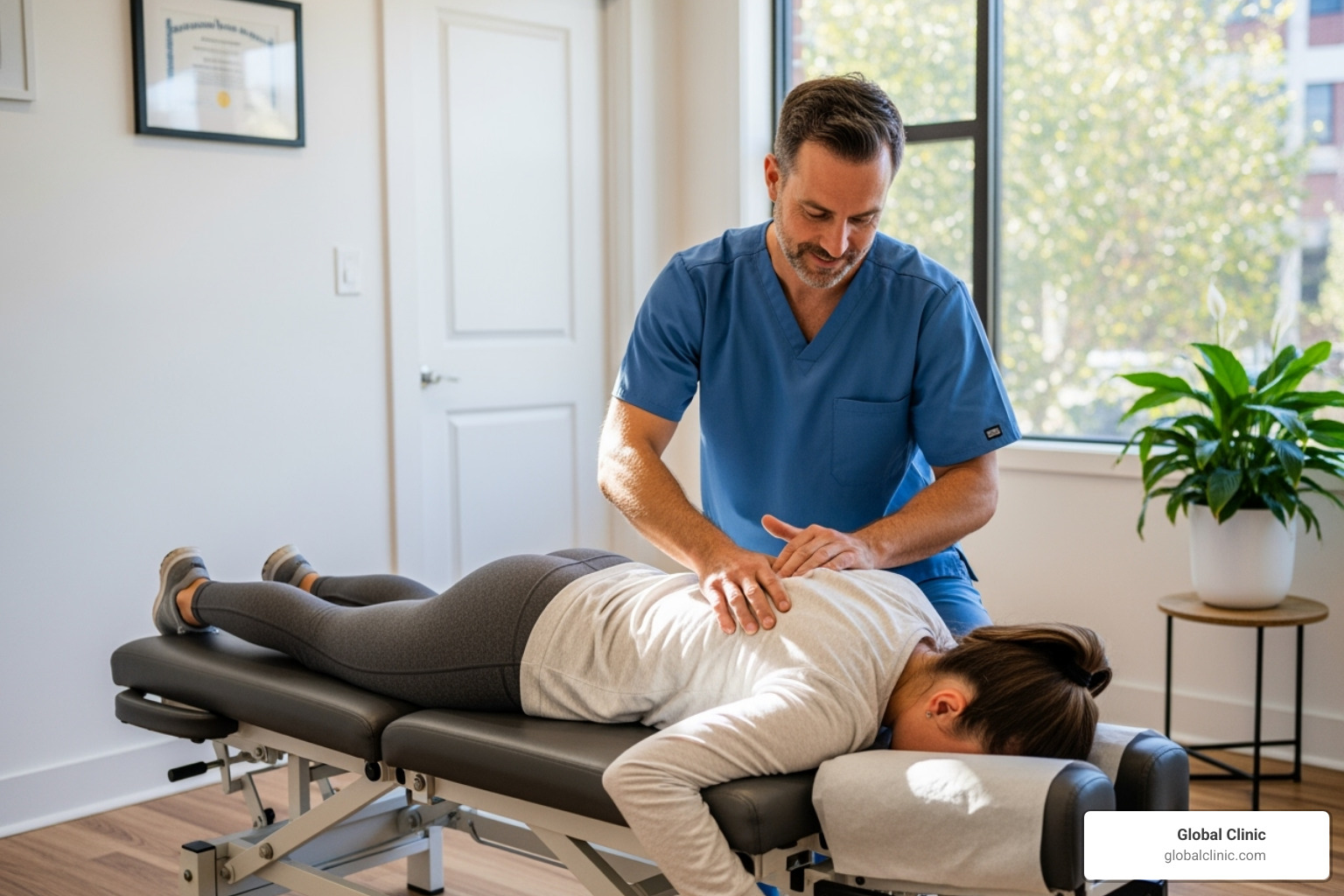 person performing a recommended stretch - chiropracter