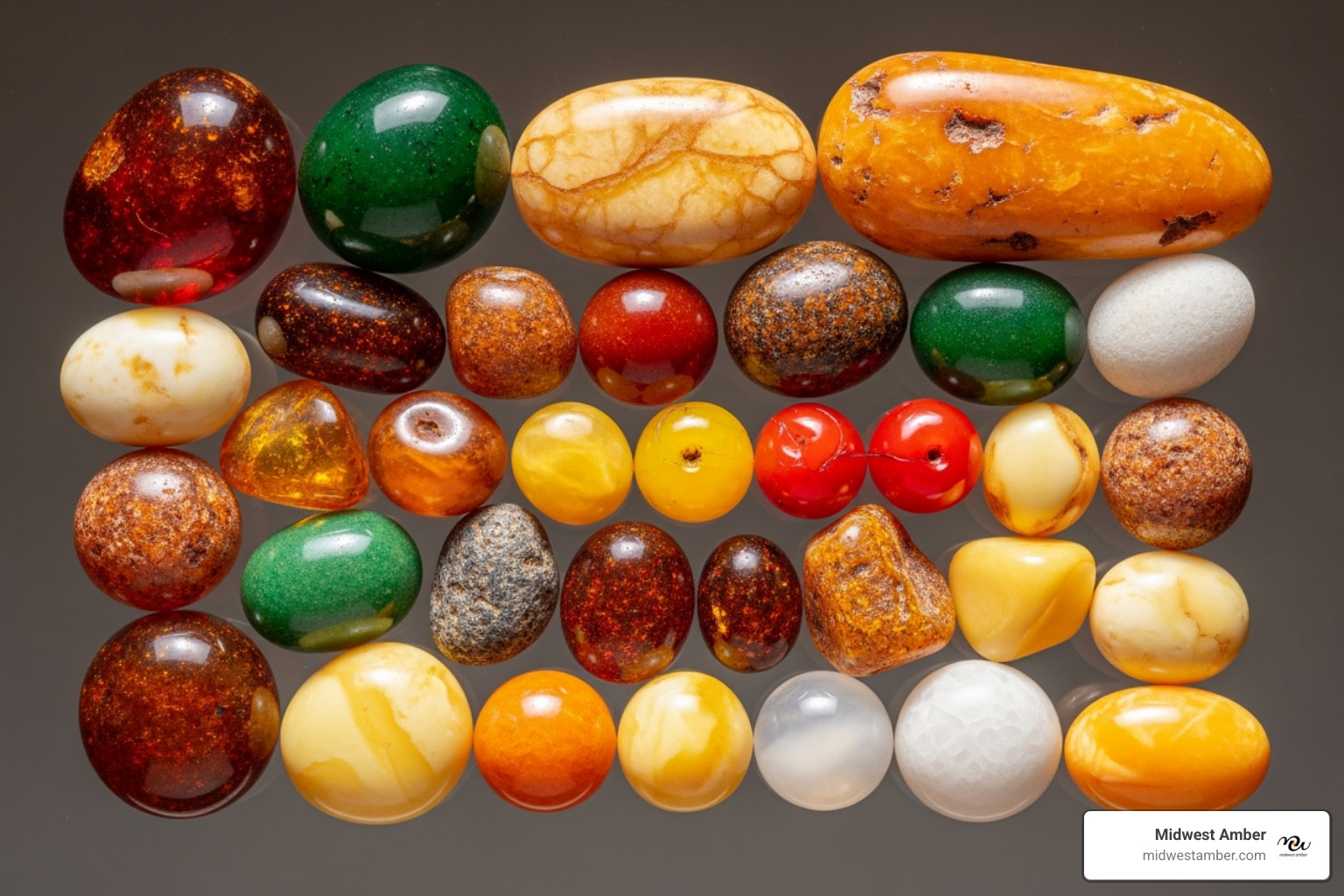 different colors of amber stones - amber ring for women