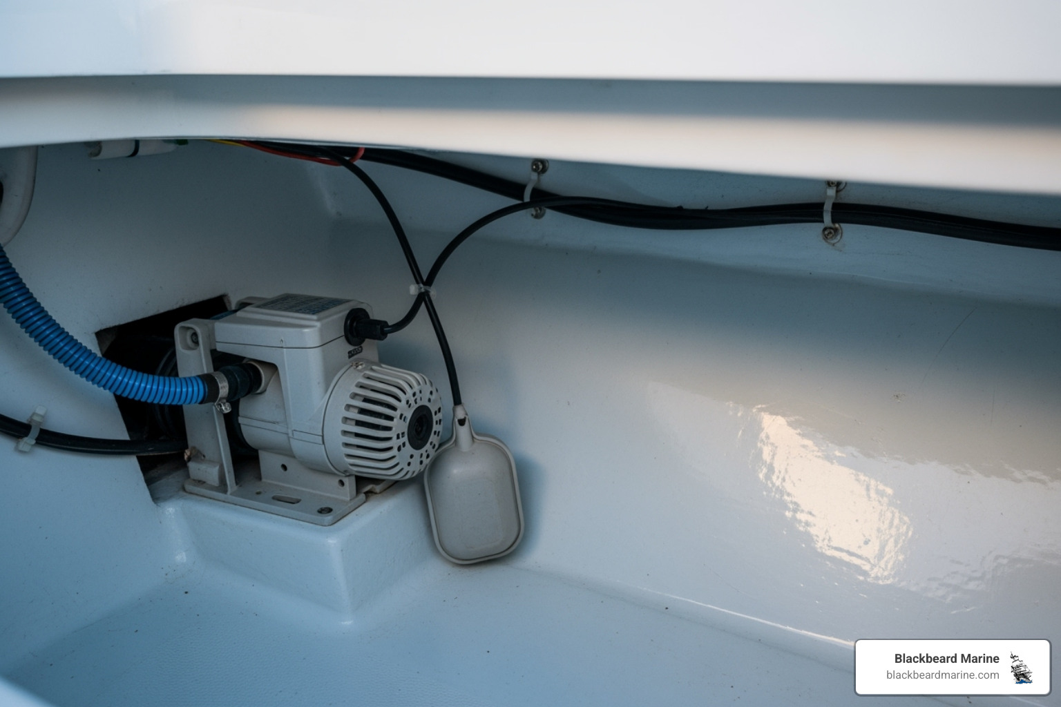 A clean bilge with a functioning bilge pump - Ski boat maintenance tips