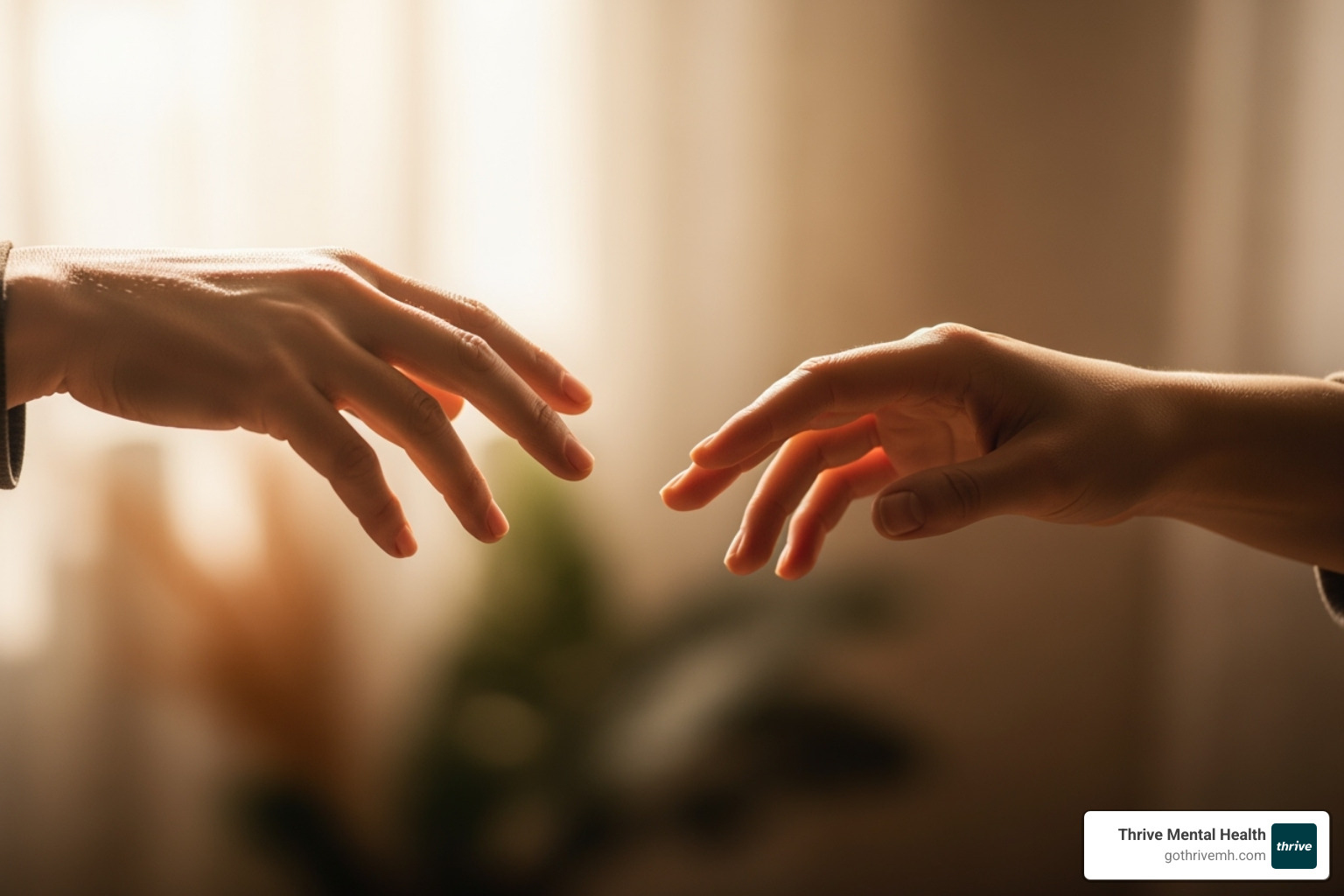 supportive hand reaching out to another - autism and depression treatment