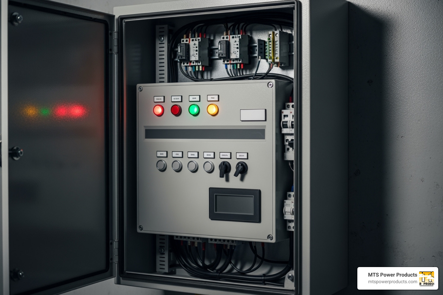 of a control panel on an ATS showing status lights for 'Utility' and 'Generator' - how does a generator automatic transfer switch work