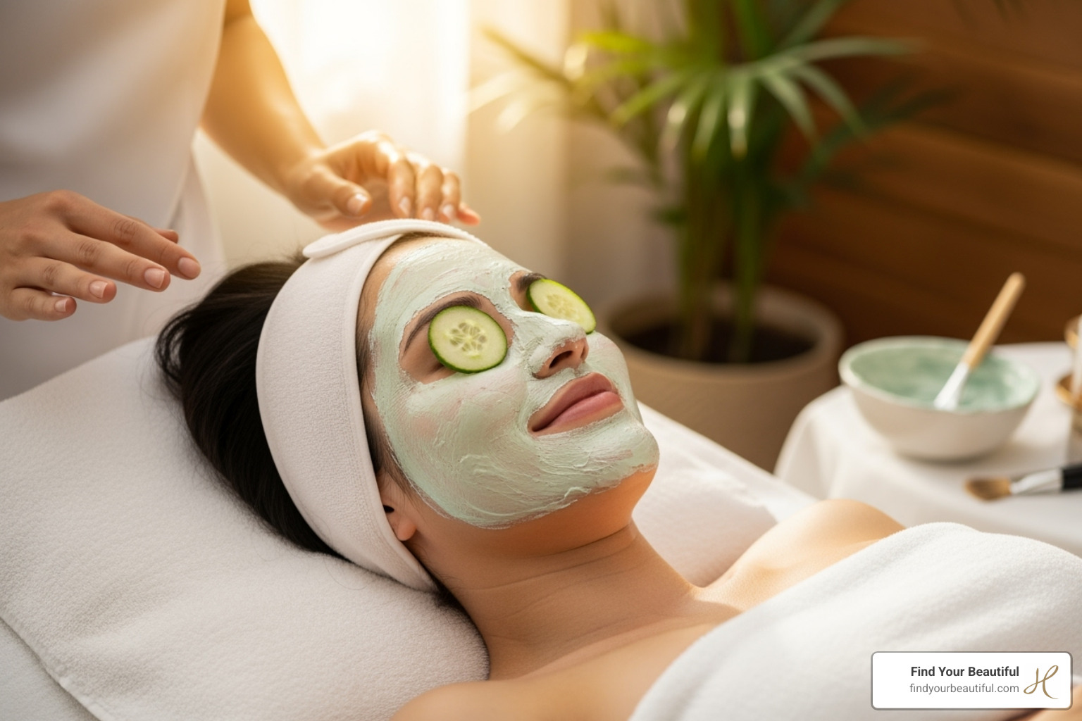 pregnant woman getting a hydrating facial mask - facials during pregnancy safe pregnant woman getting a hydrating facial mask - facials during pregnancy safe