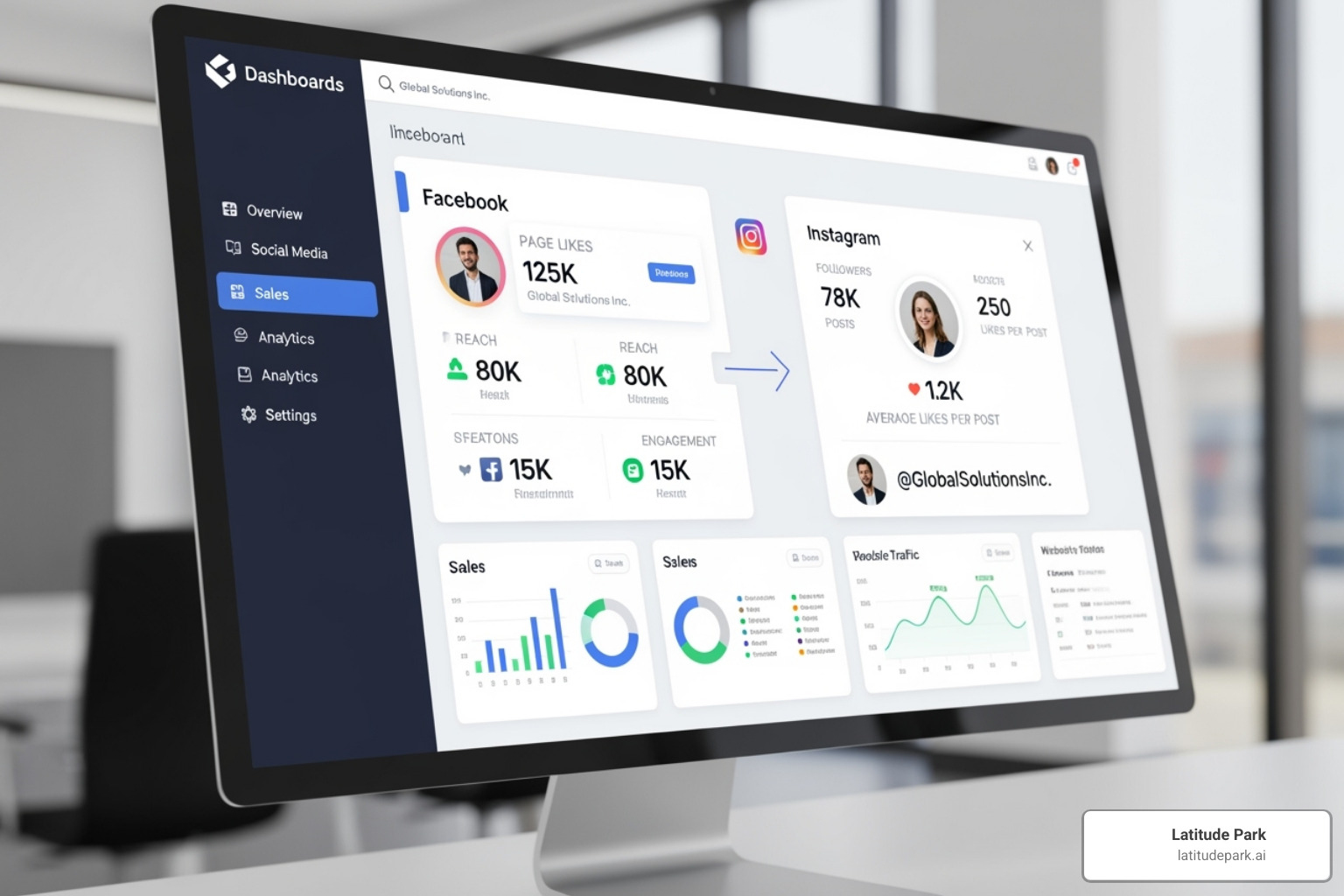 Meta Business Suite dashboard showing connected Facebook Page and Instagram account - facebook and instagram promotion
