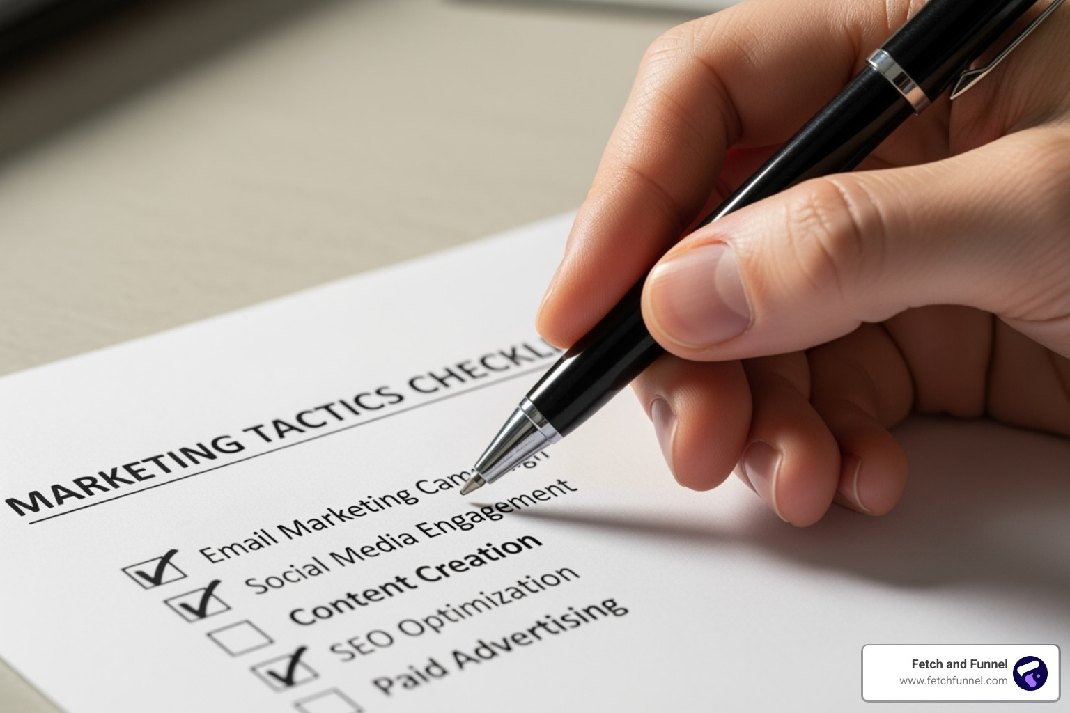 Marketing tactics checklist - Bottom funnel conversion Marketing tactics checklist - Bottom funnel conversion