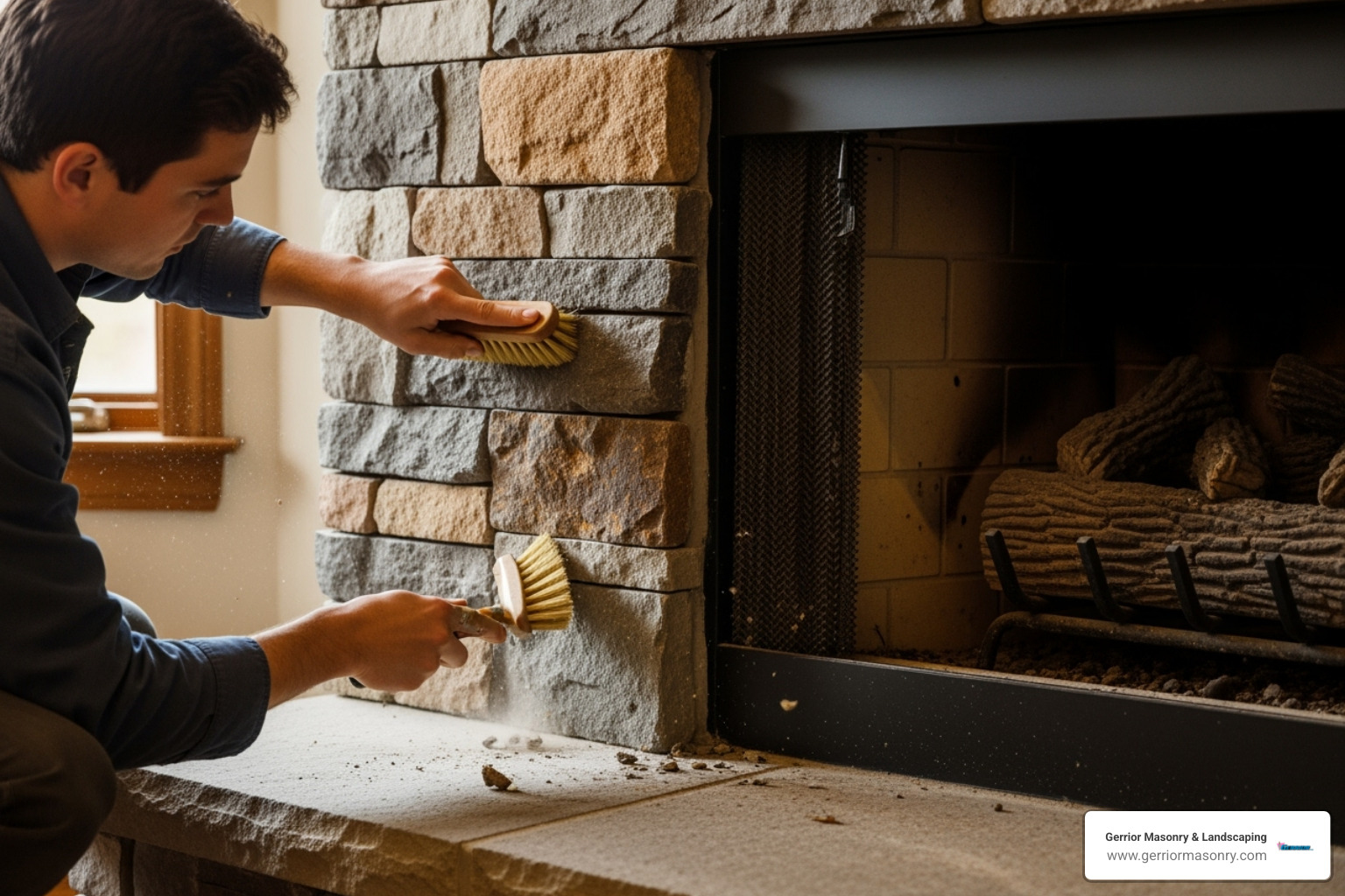 cleaning stone veneer fireplace - Fireplace veneer installation