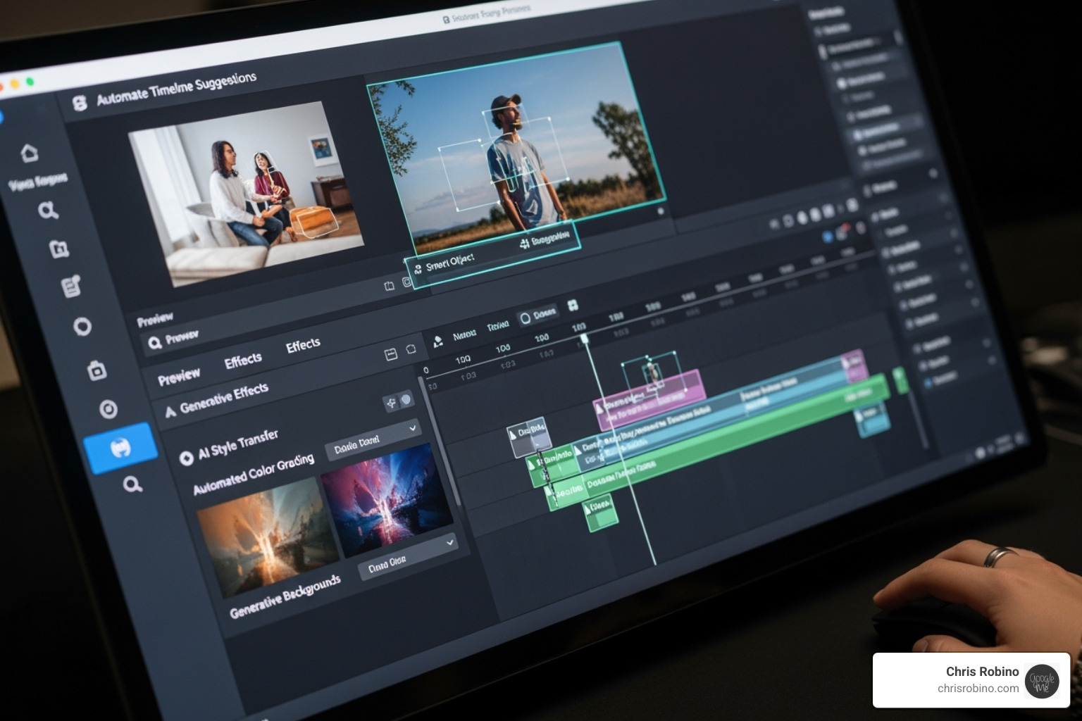 AI-powered video editing interface - media production trends