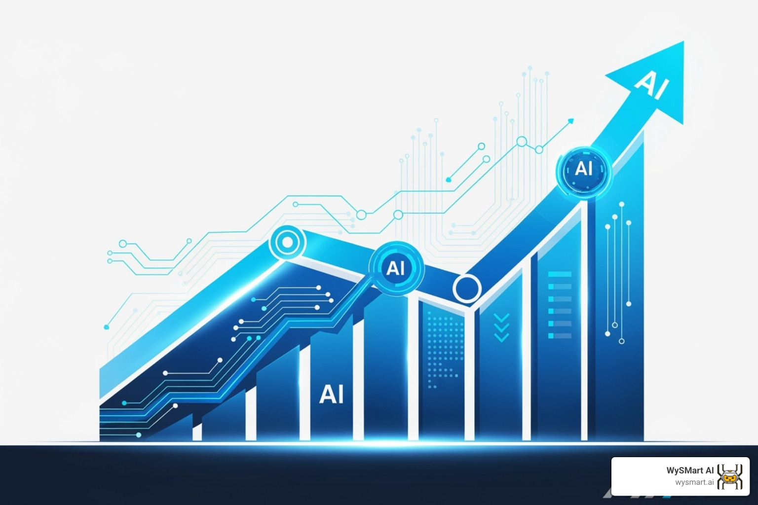 Graph showing a firm's value increasing with AI adoption - AI for accounting firms Graph showing a firm's value increasing with AI adoption - AI for accounting firms