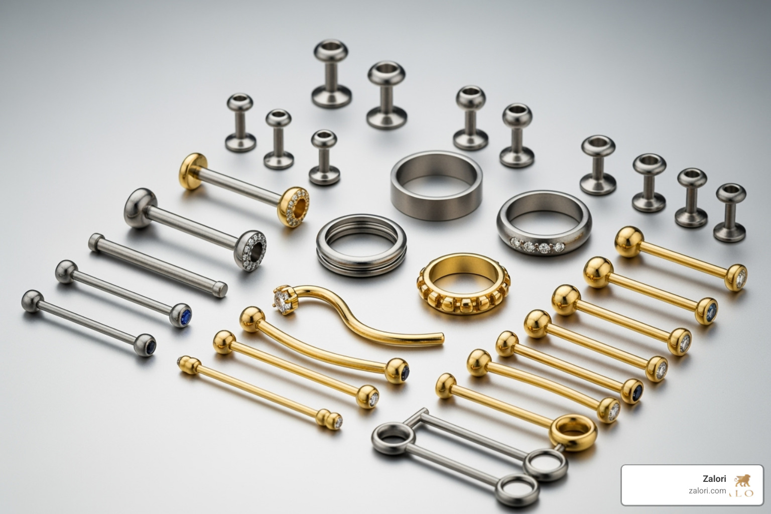 high-quality, polished titanium and solid gold piercing jewelry - piercing metals for sensitive skin high-quality, polished titanium and solid gold piercing jewelry - piercing metals for sensitive skin