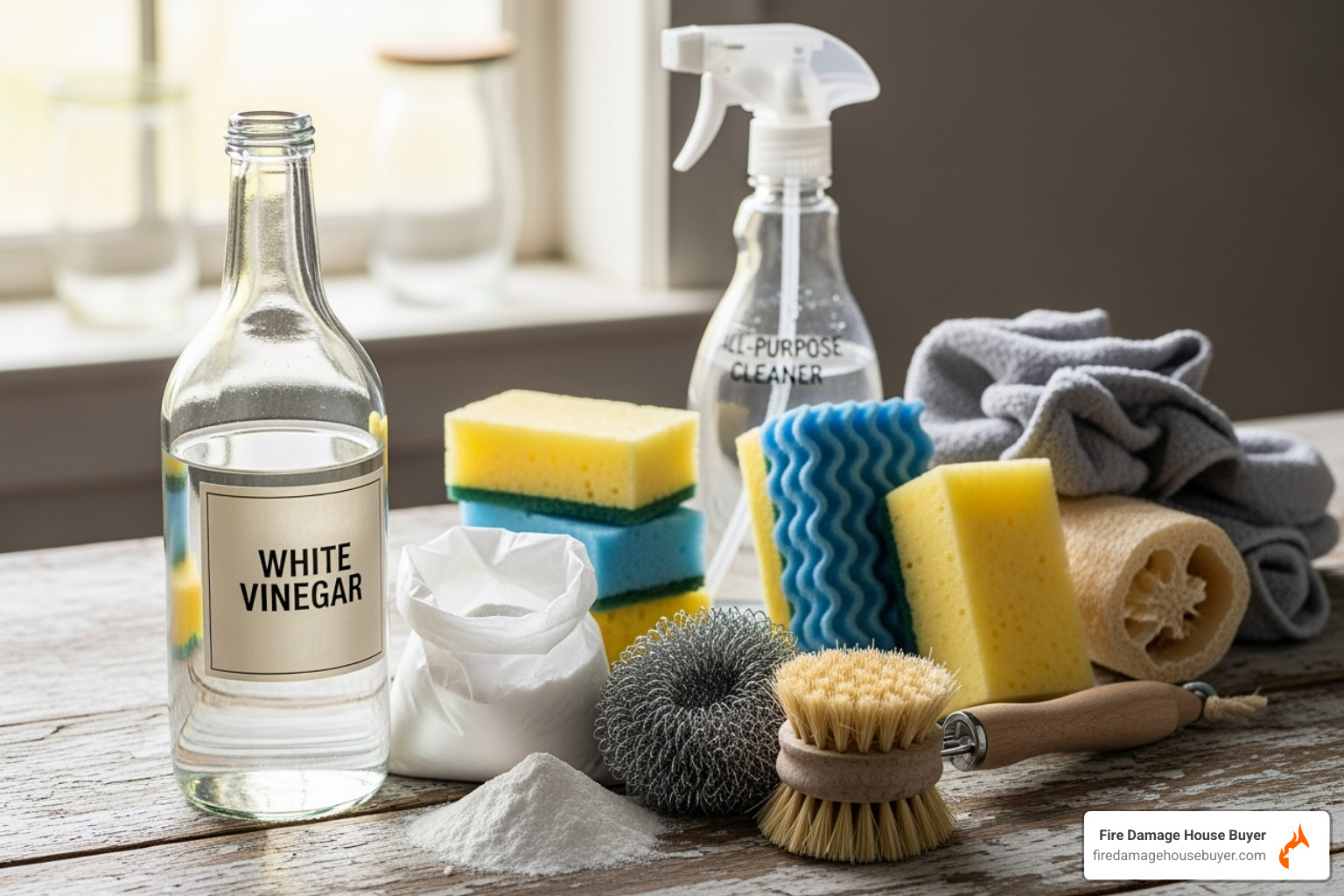 cleaning supplies like vinegar, baking soda, and sponges - how to get rid of fire smoke smell in house cleaning supplies like vinegar, baking soda, and sponges - how to get rid of fire smoke smell in house