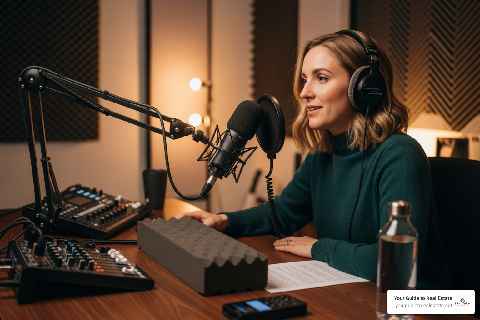 Katie Miller recording her podcast - stephen and katie miller