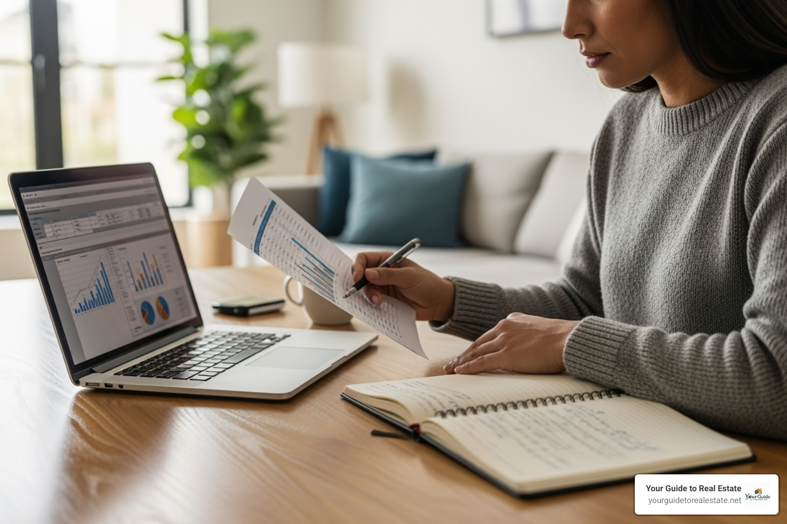 person reviewing their financial plan - financially free