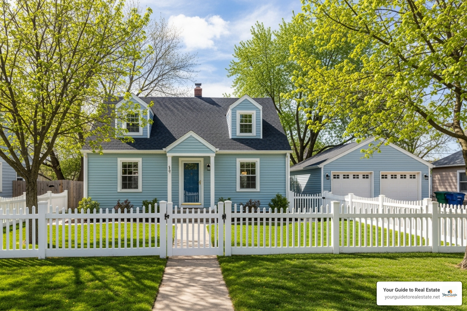 A house with callouts pointing to the main structure, a detached garage, and a fence - what is the primary difference between homeowners insurance and renters insurance?