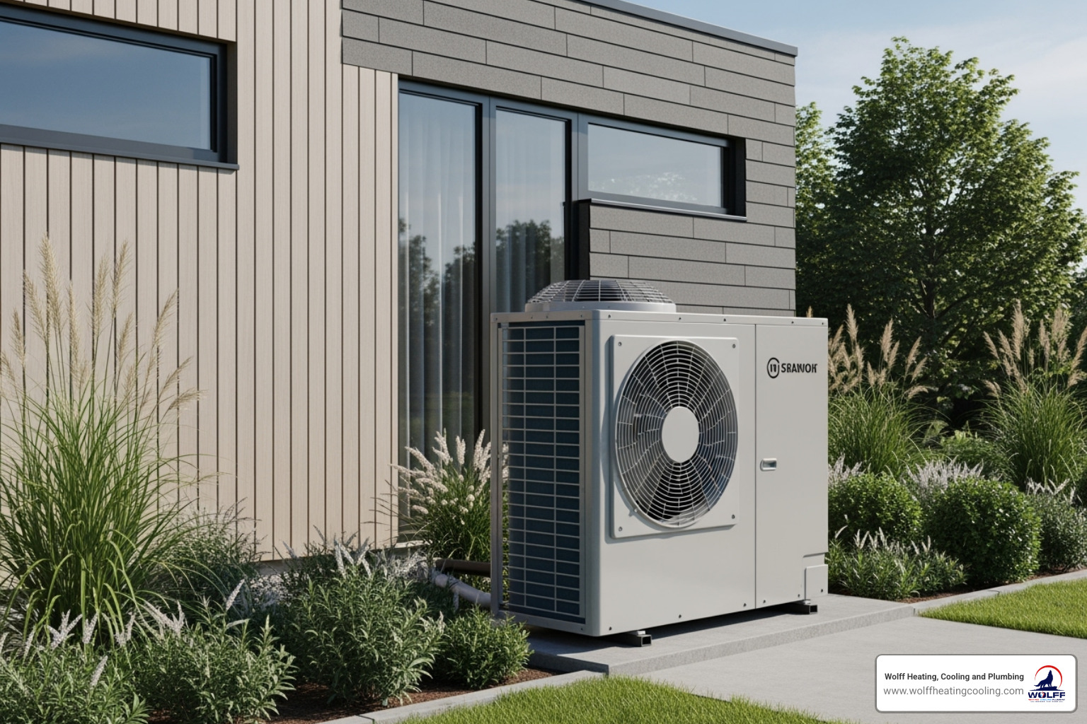 A modern, energy-efficient heat pump unit outside a home - financing for hvac albuquerque nm A modern, energy-efficient heat pump unit outside a home - financing for hvac albuquerque nm