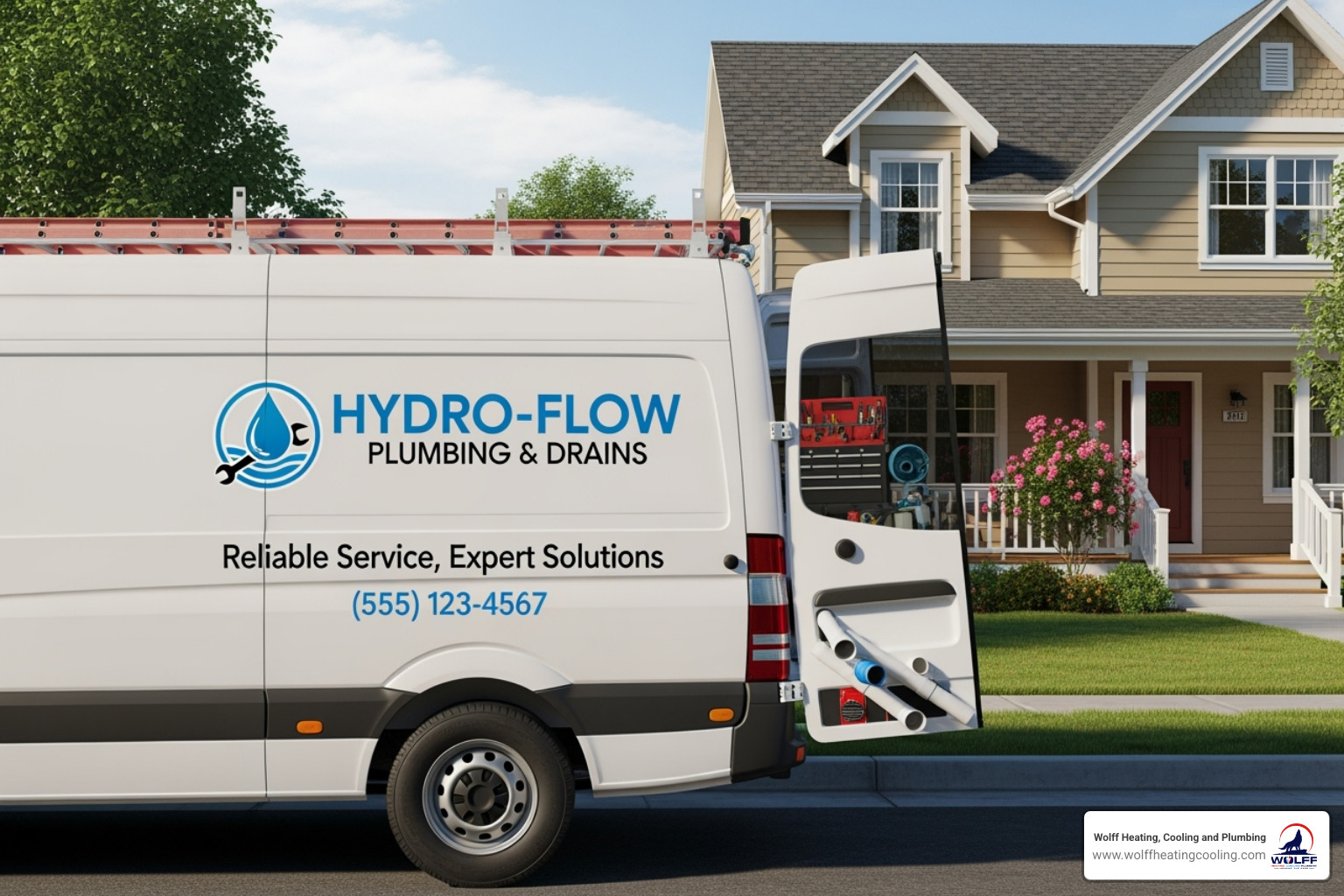 a professional plumber's service van - drain cleaning albuquerque nm