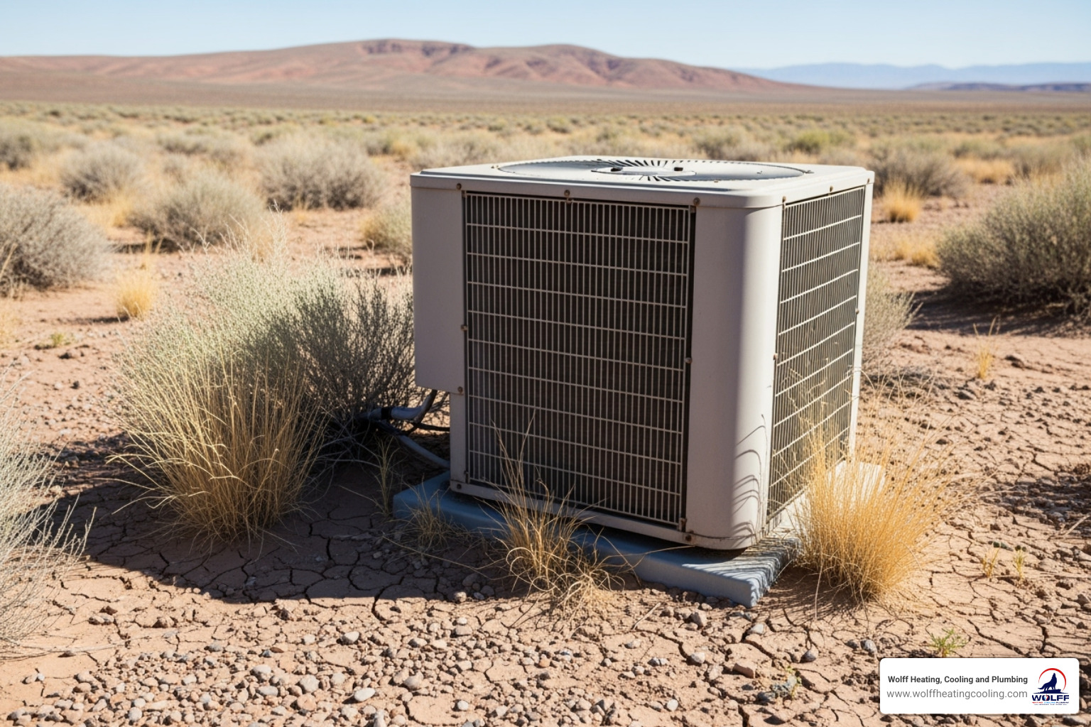 Dusty outdoor condenser unit - ac repair albuquerque