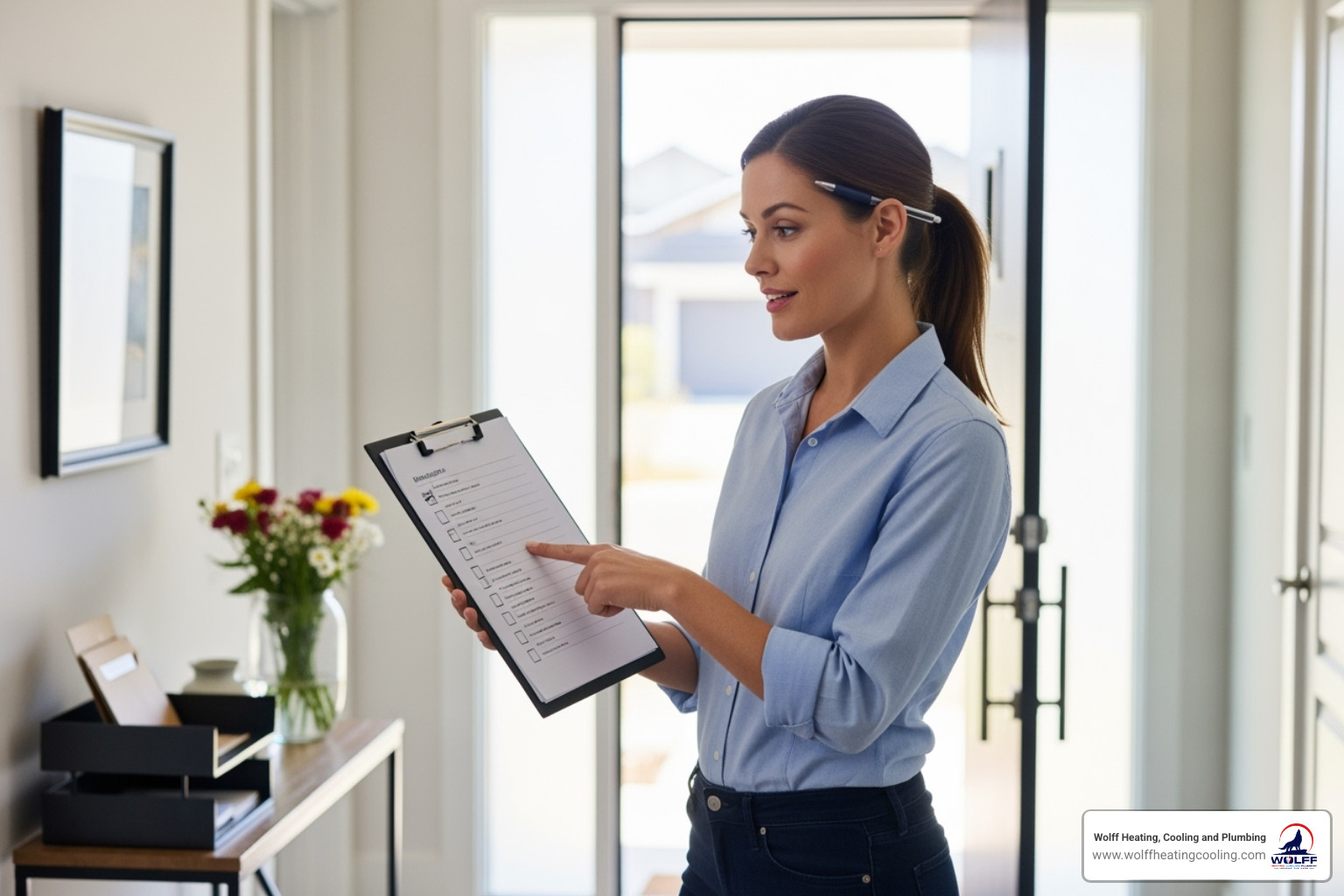 A homeowner has prepared a checklist for a technician's visit to their home - emergency hvac albuquerque