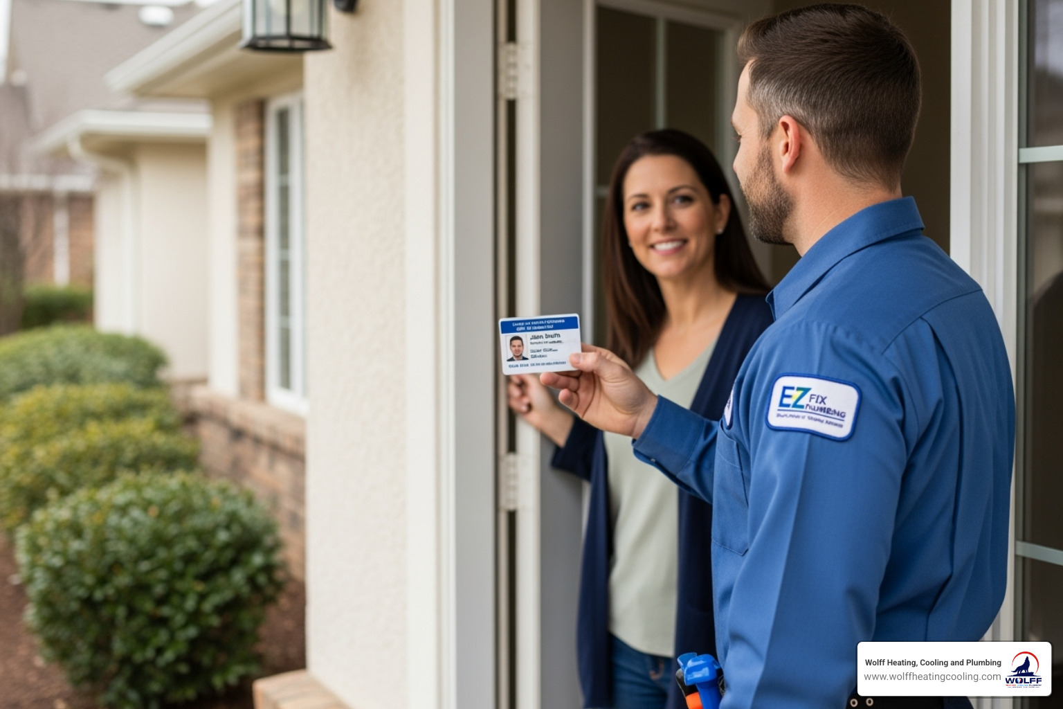 Wolff plumber showing credentials - emergency plumber albuquerque