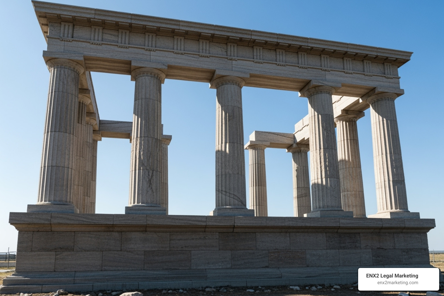 four pillars labeled Technical SEO, Content, Local SEO, and Link Building - Legal SEO company