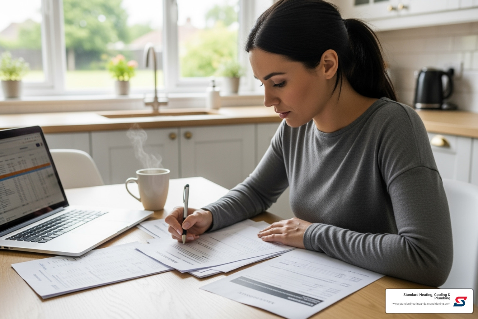 homeowner reviewing financing options - New AC financing
