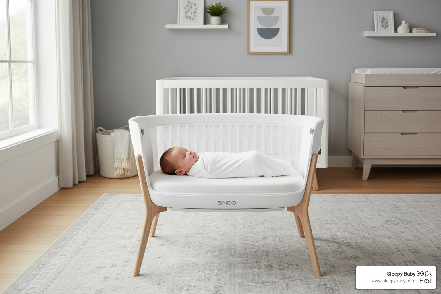 SNOO Smart Sleeper bassinet - best sleeping aid with remote for baby crib