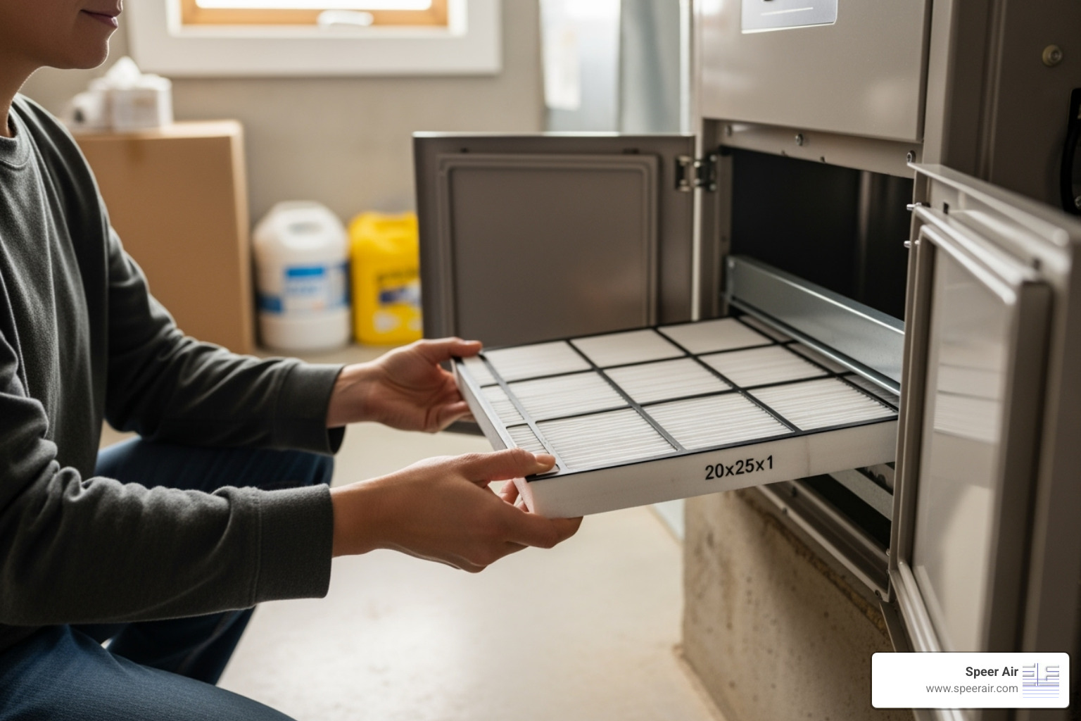 A homeowner easily changing a clean air filter - 24/7 hvac service denville nj A homeowner easily changing a clean air filter - 24/7 hvac service denville nj