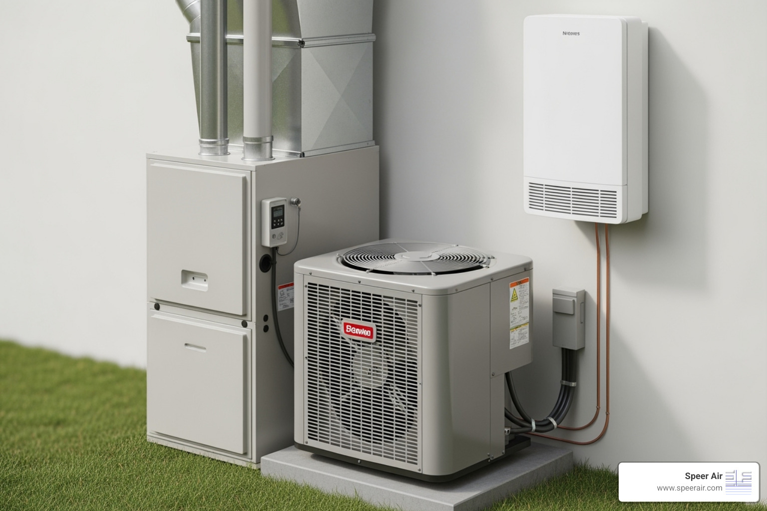 image of various HVAC units including a central air conditioner, a furnace, and a ductless mini-split system - efficient hvac contractor rockaway image of various HVAC units including a central air conditioner, a furnace, and a ductless mini-split system - efficient hvac contractor rockaway