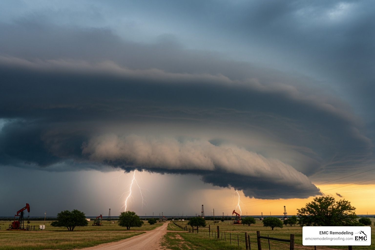 dramatic Texas sky with storm clouds - roofers temple tx