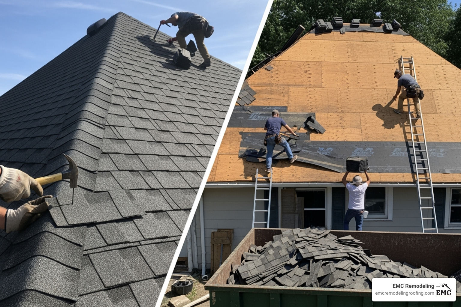 Roof repair vs. replacement decision tree - estimate for roof repair