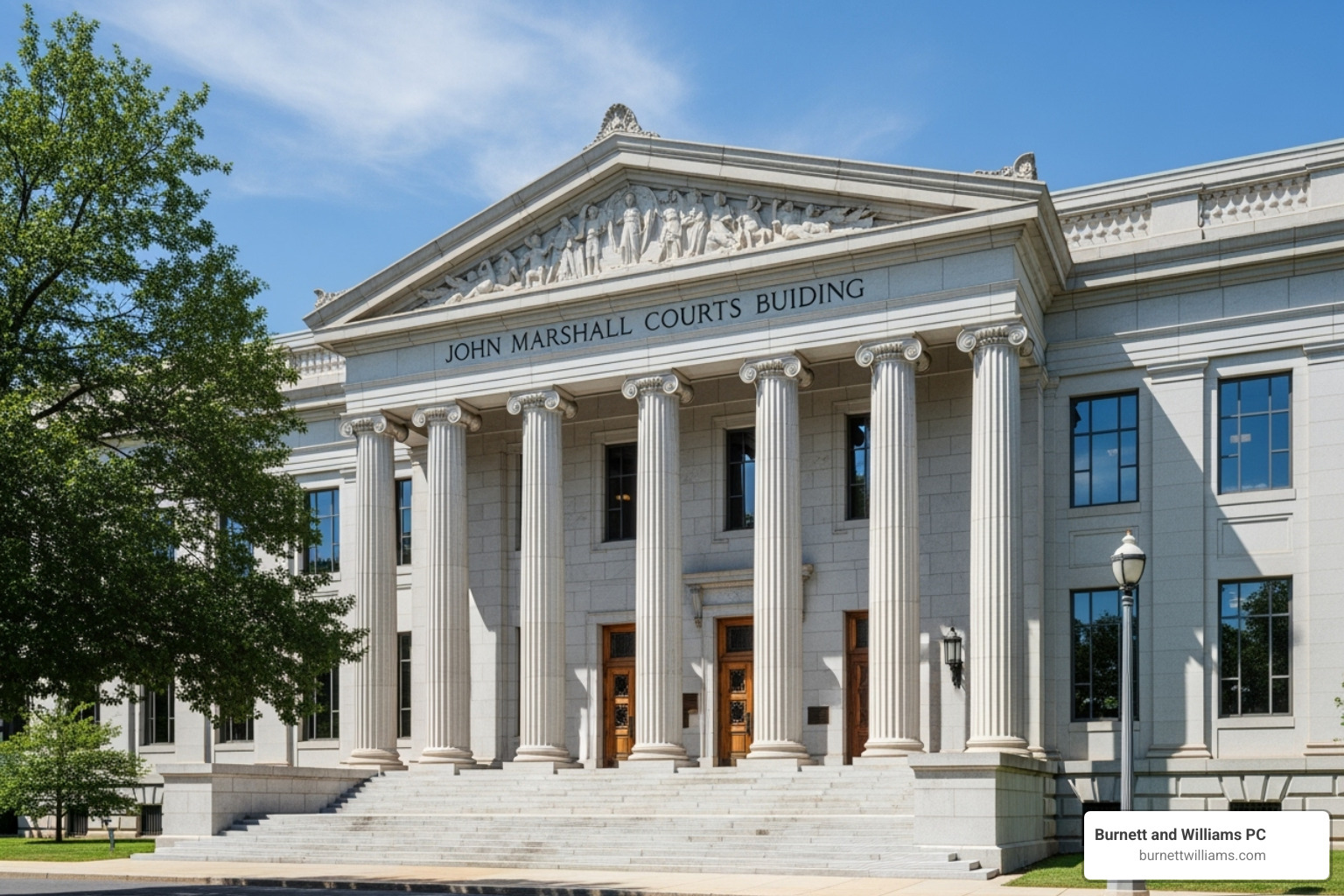Exterior shot of the John Marshall Courts Building in Richmond, Virginia - richmond auto accident lawyers Exterior shot of the John Marshall Courts Building in Richmond, Virginia - richmond auto accident lawyers