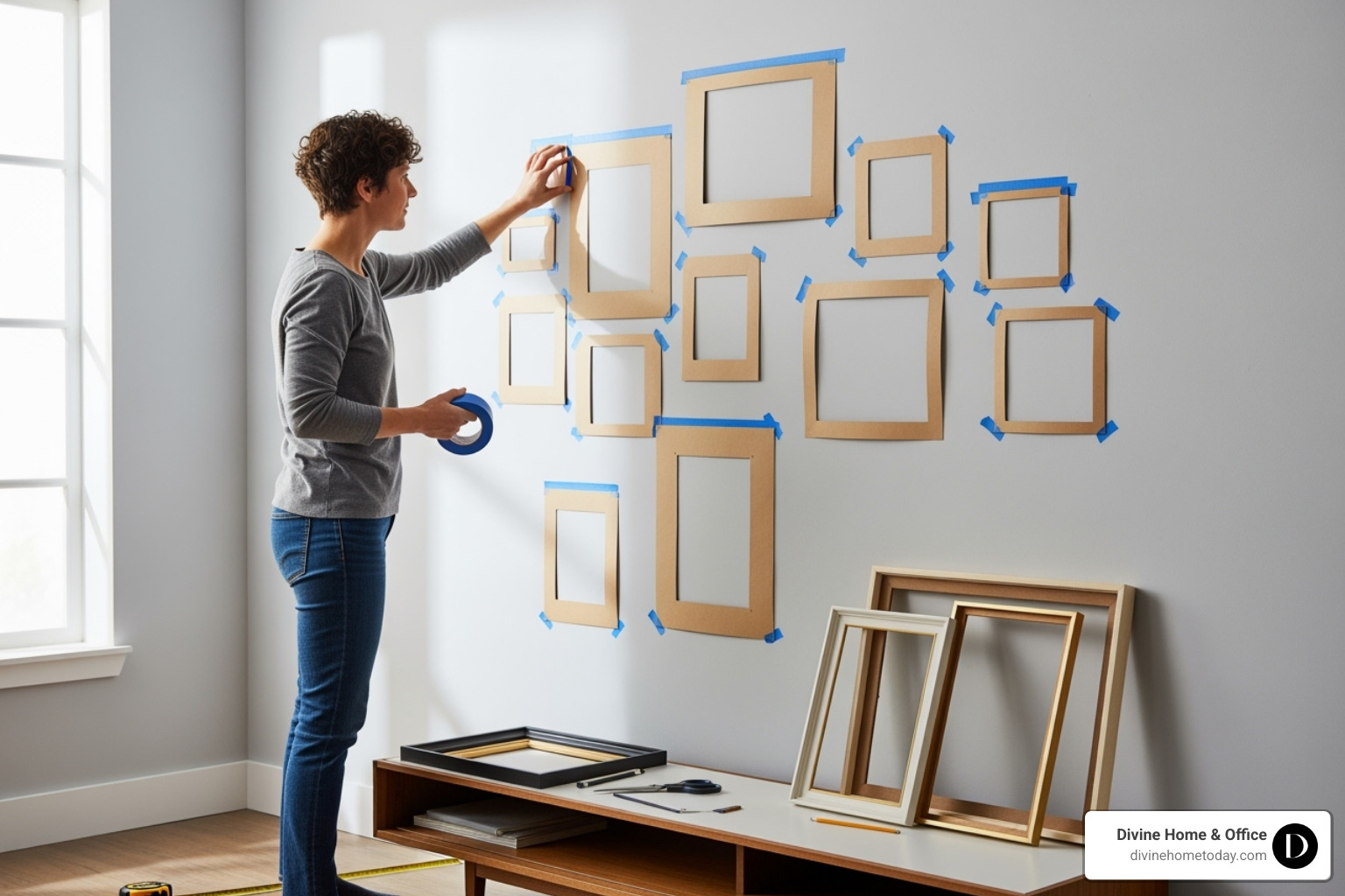 kraft paper template method - art placement kraft paper template method - art placement