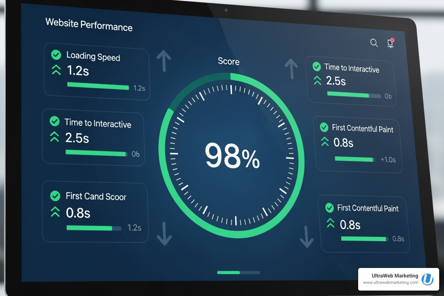 website speed test with a high-performance score - affordable website design packages