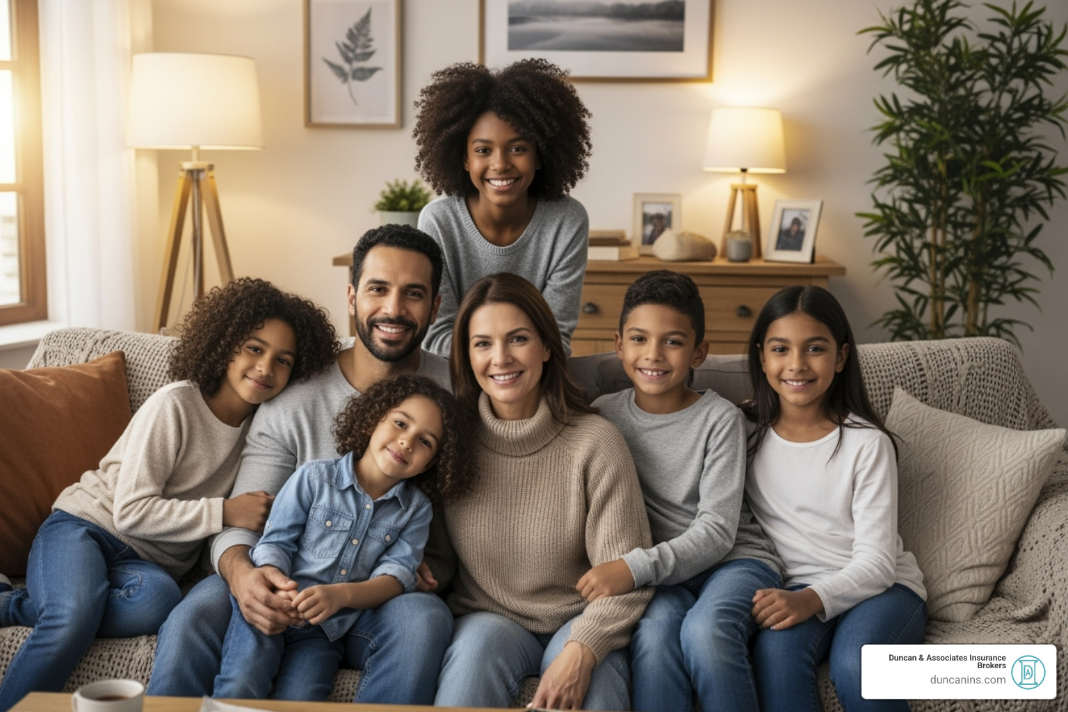 A family looking relieved and secure - short time disability insurance A family looking relieved and secure - short time disability insurance