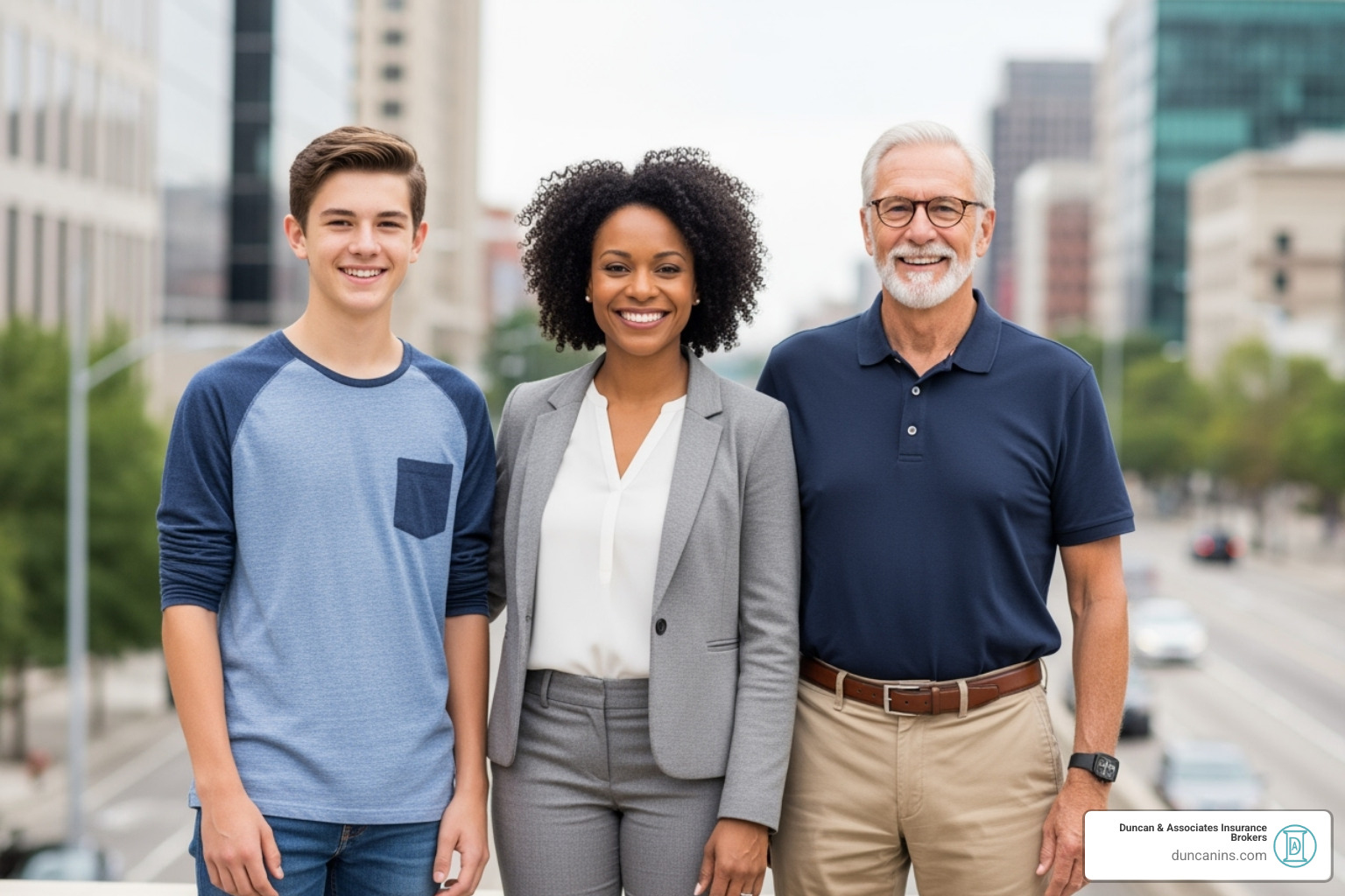 diverse group of drivers including a teen, an adult, and a senior - cheapest auto insurance in olympia washington