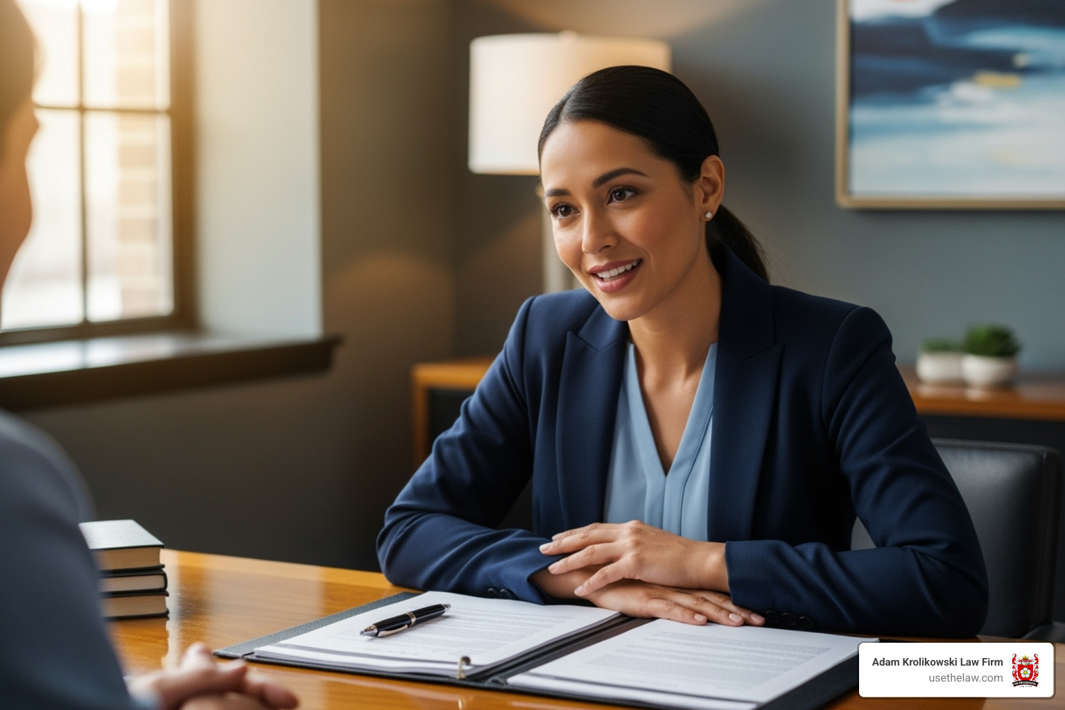 compassionate lawyer consulting with a client in an office - Santa Ana workplace harassment lawyer compassionate lawyer consulting with a client in an office - Santa Ana workplace harassment lawyer